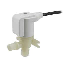 1/4" BSP male inlet, hosetail outlet, 2-way dry-armature, normally closed, 24V DC 1m cable 
